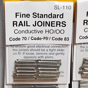 Carpinterías de riel Peco SL-110 -- ¿Níquel-Plata para código 83, 75 70 paquete de rieles de 24? - Imagen 1 de 1