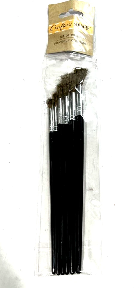Art Paint Brushes Crafter's Square 6-Piece PB-6-BLK (Case of 96 6-Packs) - Image 1 of 4