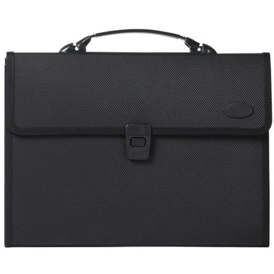 13-pocket  A4 Size Expanding FillingsFiles Holder Jackets Pockets Black - Image 1 of 4