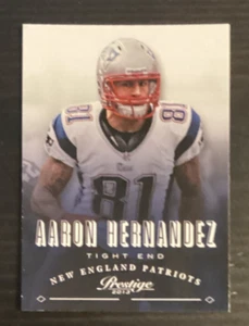 2013 Panini Prestige AARON HERNANDEZ #118 Patriots - Photo 1/2