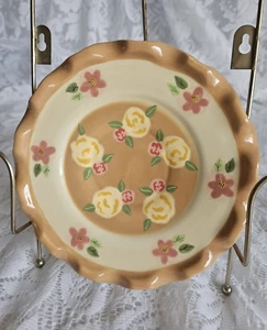 Bella Casa By Ganz Susan Paley Floral Saucer Scalloped Edge 6 1/4 in Diameter - Picture 1 of 3
