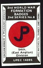 Matchbox label WW2 Formation Badges 54th (East Anglian) Division MH371
