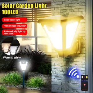 LED Solarleuchte mit Bewegungsmelder Außen Fluter Sensor Strahler Lampe Licht - Bild 1 von 28