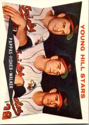 1960 Topps - #399 Milt Pappas, Jerry Walker, Jack Fisher (RC) - Image 1 of 2