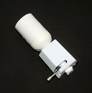 1x E27 Head Lamp Holder 818W + W-240 Adapter L Style 1 way 2 wire Track Lighting - Picture 1 of 7
