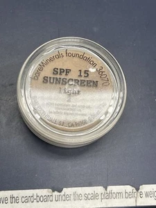 Bare Minerals SPF 15 Sunscreen Light 2 Foundation BareMinerals 36070 0.6 fl oz - Picture 1 of 1