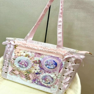 Game Honkai Impact 3 Elysia Girl Pink Ribbon Badge Goods Messenger Bag Pack Gift - Picture 1 of 5