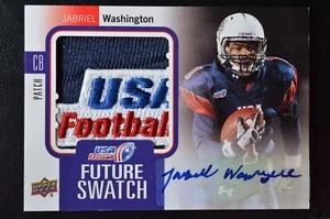 2011-12 Upper Deck USA Football Swatch Patch Autographs JABRIEL WASHINGTON /25 - Bild 1 von 2