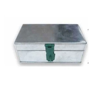 Metal Rectangle Sliver Fireproof Document Box Practical Storage Box Home - Picture 1 of 11
