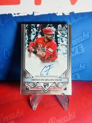 2024 Bowman Sterling RC Auto Christian Encarnacion-Strand Reds - Image 1 of 2