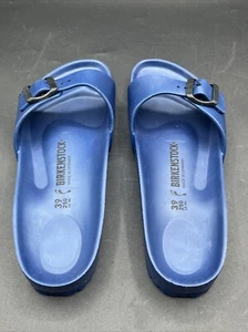 Birkenstock Madrid Essentials EVA Womens Size 8 Shoes Blue Slide Sandal 39 - Picture 1 of 5