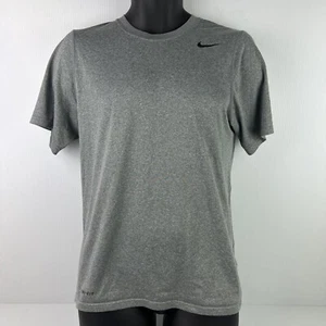 Nike Dri-Fit Miler Running Shirt Mens S Grey/Black 47/67 - Picture 1 of 8