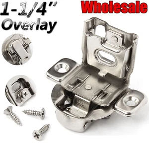 LOT 1-1/4" Overlay Soft Close Face Frame 105° Compact Cabinet Hinge Handware - Picture 1 of 10