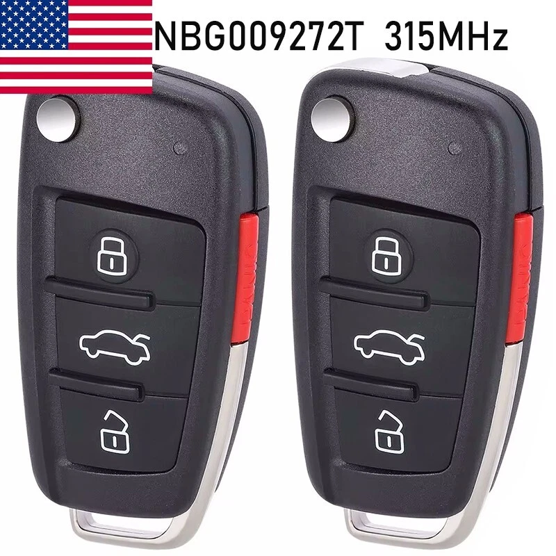 2 for Audi A3 TT 2007 2008 2009 2010 Remote Key Fob 8P0 837 220E 8P0 837 220G 4B - Image 1 of 1