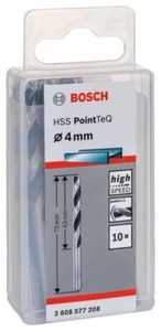 Accesorios Bosch 10 piezas PointTeQ HSS broca giratoria para metal, Ñ4 mm, DIN338 - Imagen 1 de 13
