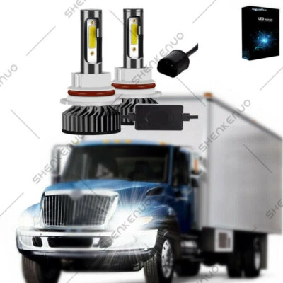 2pc LED Headlamp Headlights Hi-Lo Beam for International Durastar 4100 4200 4300 - Image 1 of 4