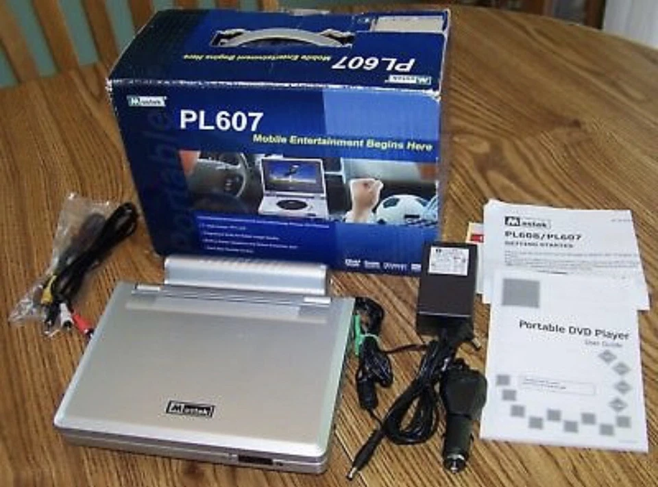 _Mustek PL607 7" Portable DVD Player: ALL ACCESSORIES BUNDLE Case Cords Charger+ - Image 1 of 1