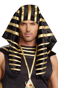Brand New Egyptian Pharaoh Men Head Piece Costume Accessory - Picture 1 of 1