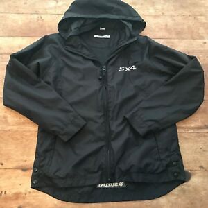 Suzuki SX4 Chestnut Hill Men's Size Small Black Hooded Zip up Jacket Rare