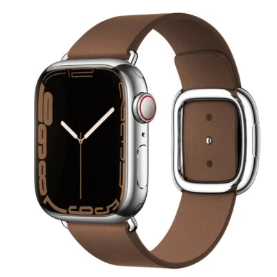 Genuine Leather Modern Buckle Band For Apple Watch Ultra/SE/11/10/9/8/7/6/5/4/3 - Image 1 of 4