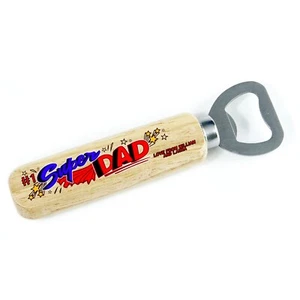 Personalised Number One Super Dad Wooden Bottle Opener Father's Day, Birthday - Picture 1 of 2