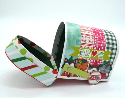 Christmas Cats & Dogs Santa Hearts Me Gift Wrap Mailboxes Hard Cardboard 4 sizes - Image 1 of 4