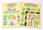 Set of 2 Books Border Designs Cut & Use AND Floral Cut & Use Stencils