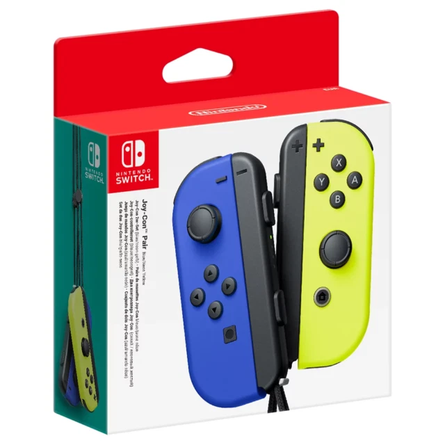 Nintendo Set da Due Joy-Con Controller per Nintendo Switch - Blu e Giallo Neon