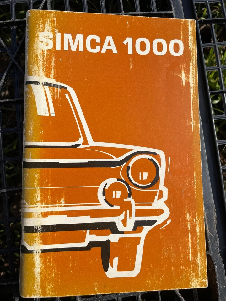 Chrysler Simca 1000 Libretto uso e manutenzione - 1977 - Originale - Immagine 1 di 4