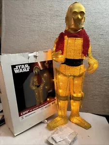 Star Wars C3PO Navidad Vacaciones Iluminado Decoración 28" Disney Kurt Adler C-3PO FUNCIONA - Imagen 1 de 17
