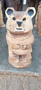 KETTENSÄGE SCHNITZEULE GROSSE GESCHENKIDEE ULME HOLZ HAUS GARTEN SKULPTUR KUNSTHANDWERK - Bild 1 von 5