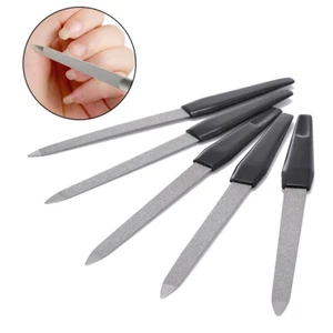 5 pz file per unghie su due lati in metallo bordo forte per manicure pedicure - Foto 1 di 8
