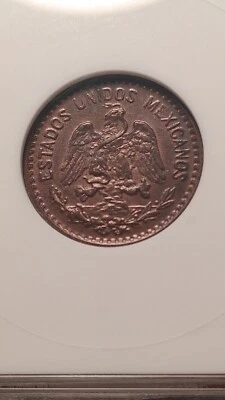 1912 Mo Mexico 1 Centavo Old Holder ANACS MS63 RB  Nice Choice Uncirculated 1646 - Image 1 of 4