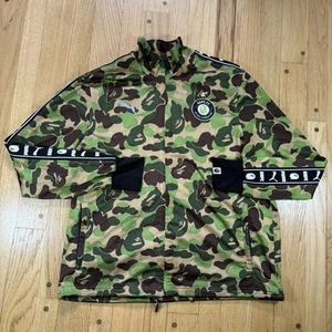 A Bathing Ape x Puma BAPE FC Soccer Warm Up Track Jacket Bape Camo Green XL Mens - Picture 1 of 13