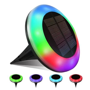 4 Pack 20 Lumens Colorful Solar Ground Lights,Landscape Lights Solar Powered ... - Picture 1 of 6