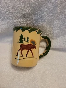 ALPINE POTTERY OHIO 2003 ROSEVILLE KERAMIKBECHER ELCH IMMERGRÜN - Bild 1 von 5