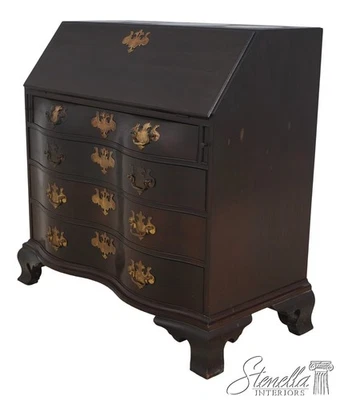 F70191: Antiguo WALLACE NUTTING arco caoba tapa frontal inclinada escritorio Foto 1 de 4