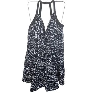 Avenue Black White Abstract Swim Summer Beach Vacation Pool Swim Dress Women 30 - Picture 1 of 6