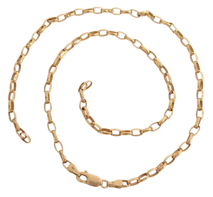 Kette Halskette 9 kt Gelbgold poliert Kabelglied 47 cm Ersatzteile & Reparaturen 3,73 g - Bild 1 von 8