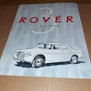 FOLLETO DE VENTA DE AUTOS ROVER 3 LITROS C1959/60 (TIPO DESPLEGABLE) *COMO NUEVO* PUB NO.596/B - Imagen 1 de 3