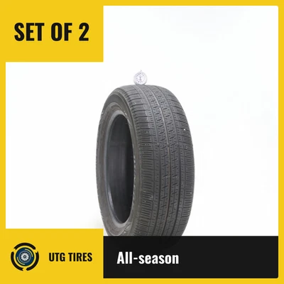 Set of (2) Used 205/55R16 Dunlop Enasave 01 AS 91H - 6.5/32 - Image 1 of 4