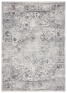 5x7 United Weavers Grey Floral Vintage Area Rug 4540 20472 - Aprx 5' 3" x 7' 2" - Picture 1 of 2