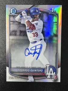2025 Bowman Chrome Prospects 1st Eduardo Quintero #CPA-EQ Autograph 256/499 - Picture 1 of 2