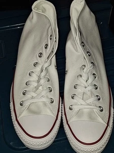 Converse High Tops White Mens 11 Canvas Sneakers - Picture 1 of 8