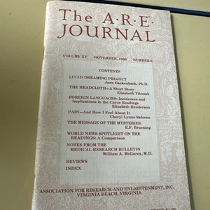 The A.R.E. Journal Vol XV No 6 November 1980 Vintage Bi-Monthly Booklet - Foto 1 di 5