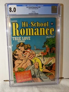 Hi-School Romance #10 CGC 8.0 Harvey 1951 Golden Age Romance - Picture 1 of 2
