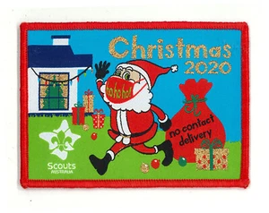 2020 AUSTRALIA / AUSTRALIAN SCOUTS - MERRY CHRISTMAS SCOUT SOUVENIR BADGE - Picture 1 of 2