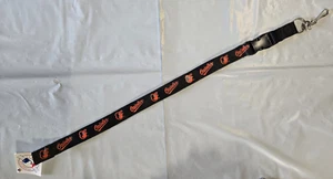 Baltimore Orioles Lanyard Breakaway Keychain - New Black (Single) - Picture 1 of 1