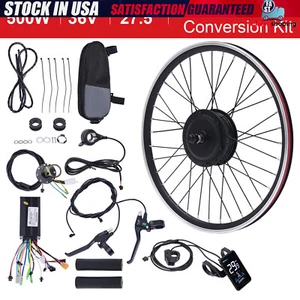 27.5" EBike Front Wheel Hub Motor Electric Bicycle Motor Conversion Kit 500W 36V - Picture 1 of 14