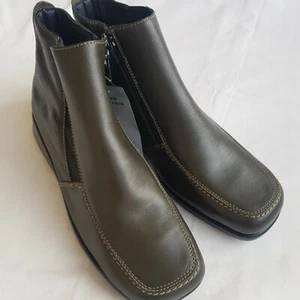 Fly Flot Mujer Cuero Botín Marrón Cremallera Cojín Suela UK6 Euro39 US8 - Imagen 1 de 12
